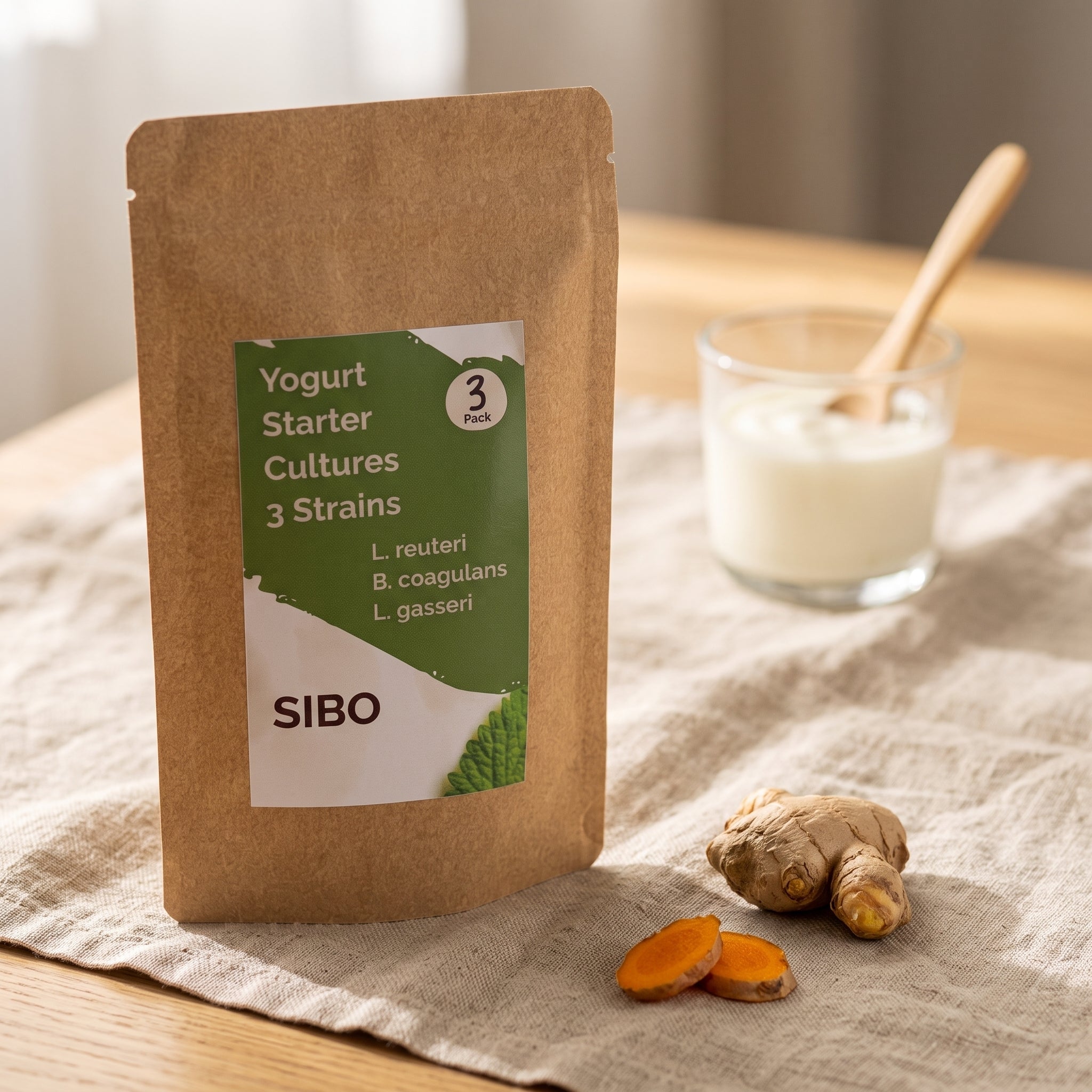 L. reuteri + B. coagulans + L. gasseri | SIBO | Yogurt Starter Set | Starter Cultures | 3 Yogurt Starters